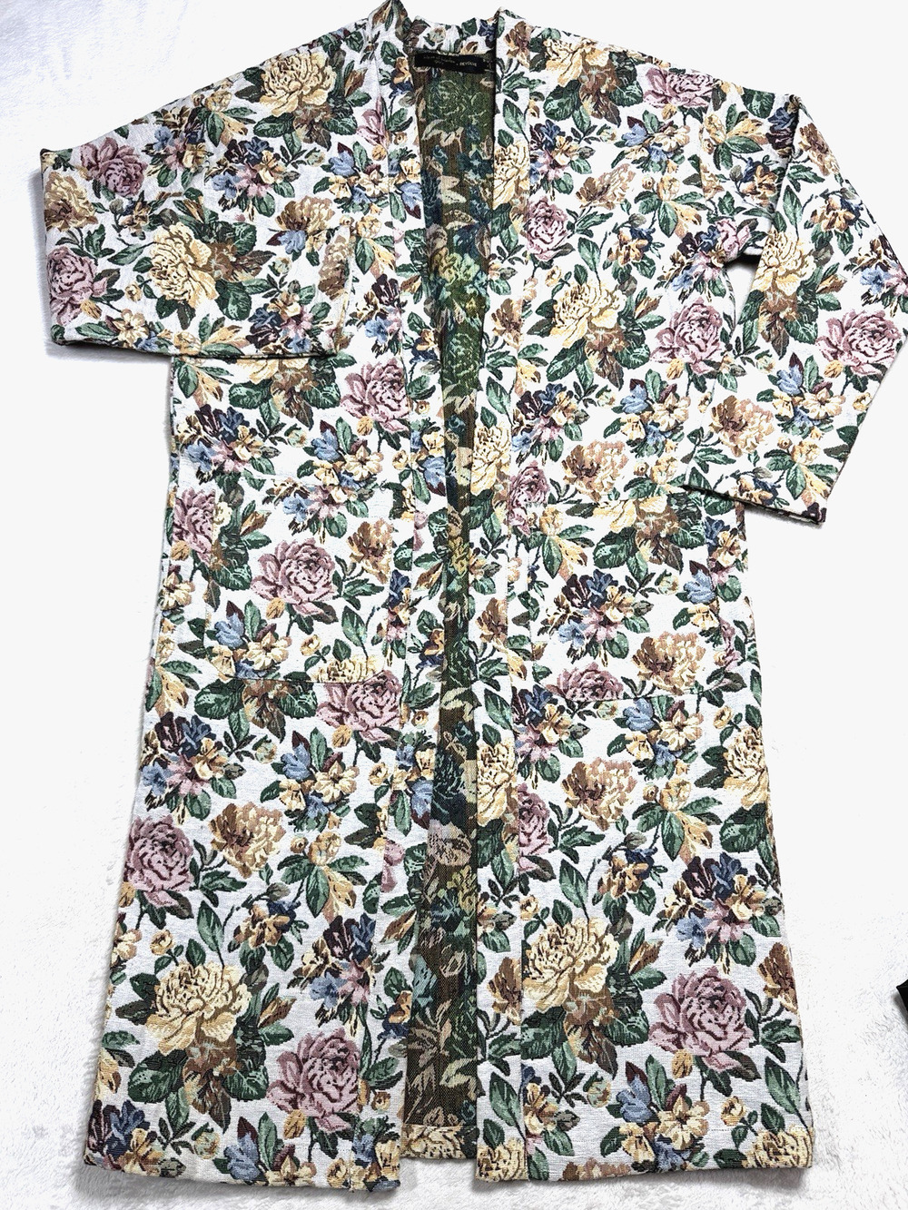 House of Harlow 1960 Revolve Floral Tapestry Duster Coat Boho Whimsigoth Sz XS/S